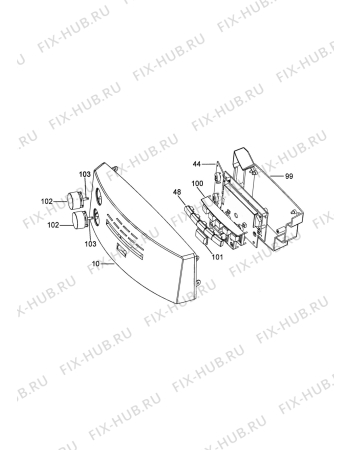 Взрыв-схема кофеварки (кофемашины) Electrolux ECS5200 - Схема узла Front part